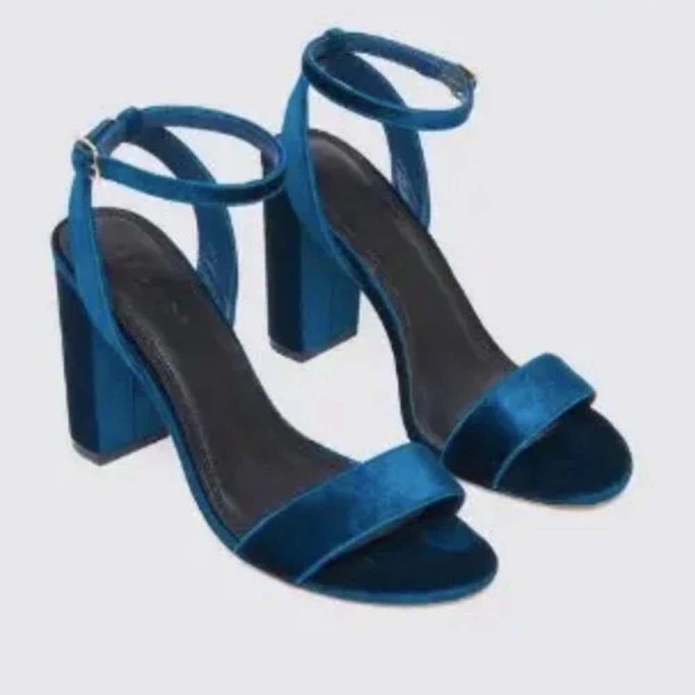 Sandro Elegant Blue Velvet Women's Heels